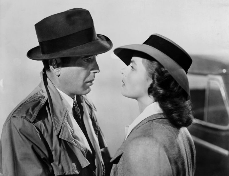 Ingrid Bergman con Humphrey Bogart in "Casablanca"