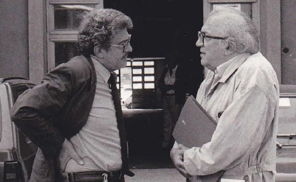 Ettore Scola con Federico Fellini