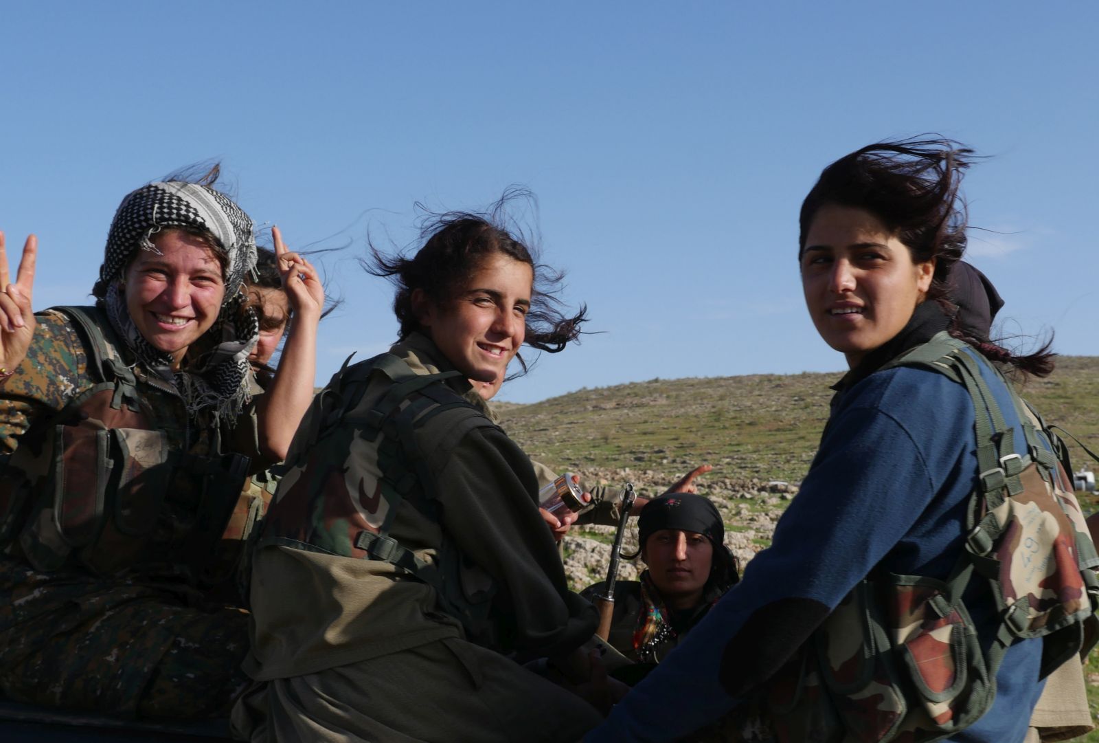 Some kurds guerrilla women in Sinjar