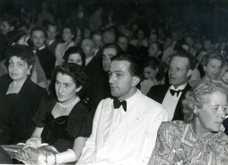 Giulio Andreotti alla Mostra del Cinema di Venezia (23/08/1947)