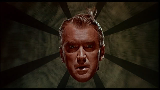 James Stewart in "Vertigo" di Alfred Hitchcock (1958)