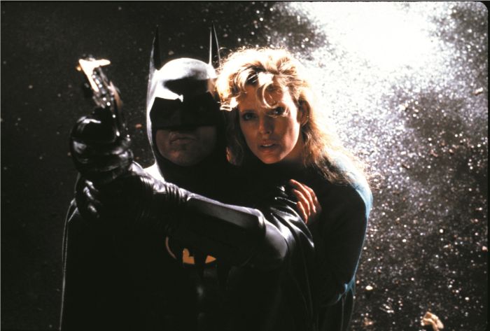 Michael Keaton e Kim Basinger nel primo "Batman" (1989)