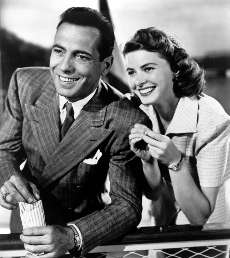Ingrid Bergman con Humphrey Bogart in "Casablanca"
