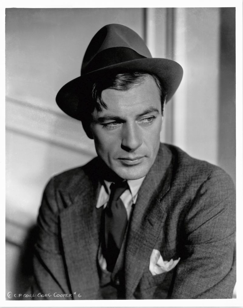 Gary Cooper by Bud Fraker for Mr. Deeds Goes to Town, 1936. Frank Capra Productions/Columbia Pictures © John Kobal Foundation 