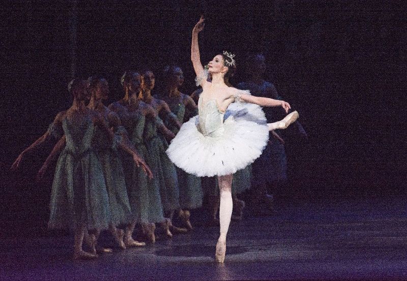 Lauren Cuthbertson as Princess Aurora in The Royal Ballet production of The Sleeping Beauty (2006), choreographed by Frederick Ashton (1904-1988), Anthony Dowell and Christopher Wheeldon after Marius Petipa (1818-1910), to music by Pyotr Ilyich Tchaikovsky (1840-1893), based on designs by Oliver Messel (1904-1978). Performed at the Royal Opera House, Covent Garden on 22 February 2014 ***ARPDATA*** THE SLEEPING BEAUTY ; Music by Tchaikovsky ; Choreography by Petipa ; Lauren Cuthbertson (as Princess Aurora) ; The Royal Ballet ; At the Royal Opera House, London, UK ; 22 February 2014 ; Credit: Tristram Kenton / Royal Opera House / ArenaPAL