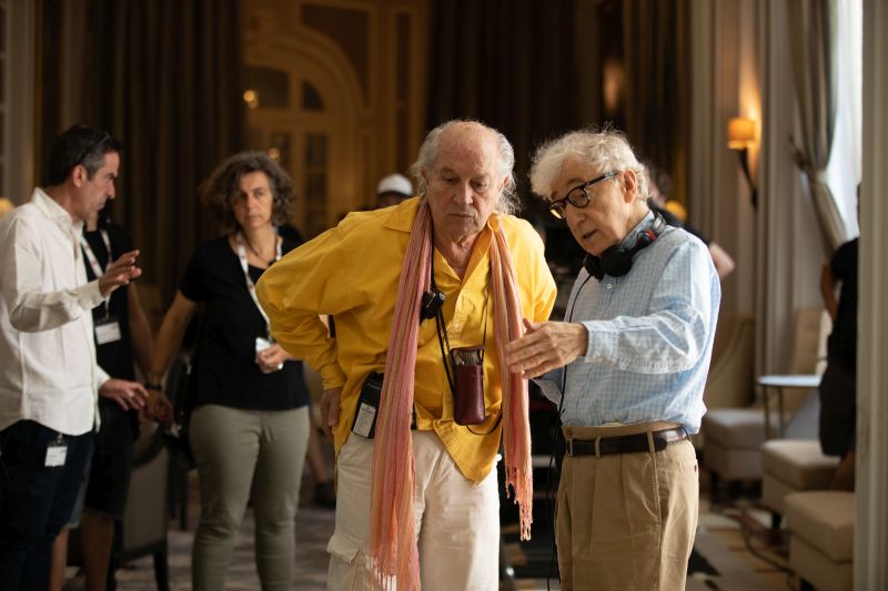 Woody Allen sul set con Vittorio Storaro