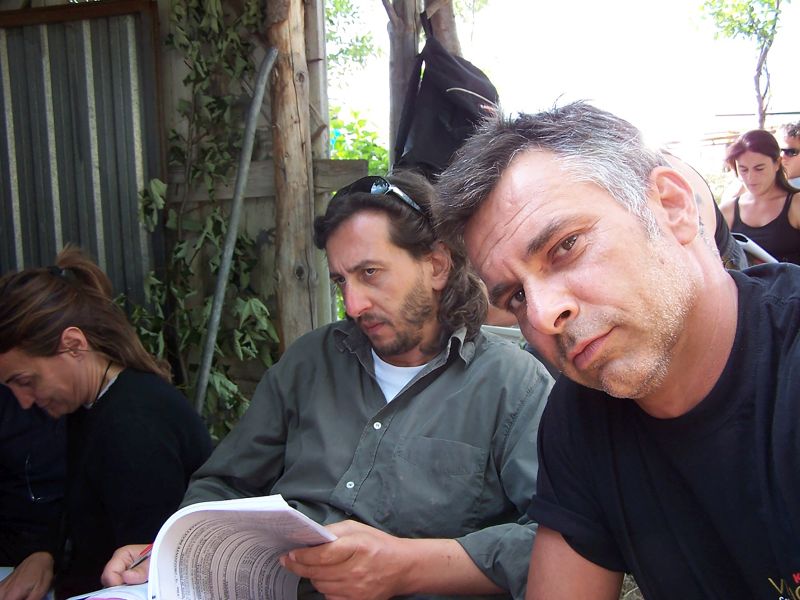 Gherardo Gossi (a destra) con il regista Daniele Vicari