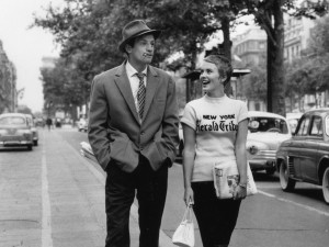 "Fino All'Ultimo Respiro", Foto fuori dal set. Belmondo e Seberg sugli Champs-Elysées 1959 - @Raymond Cauchetier